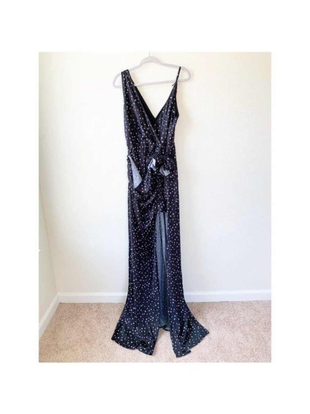 Lioness La Loca Black Star Print Sleeveless Maxi Dress Women's Medium M